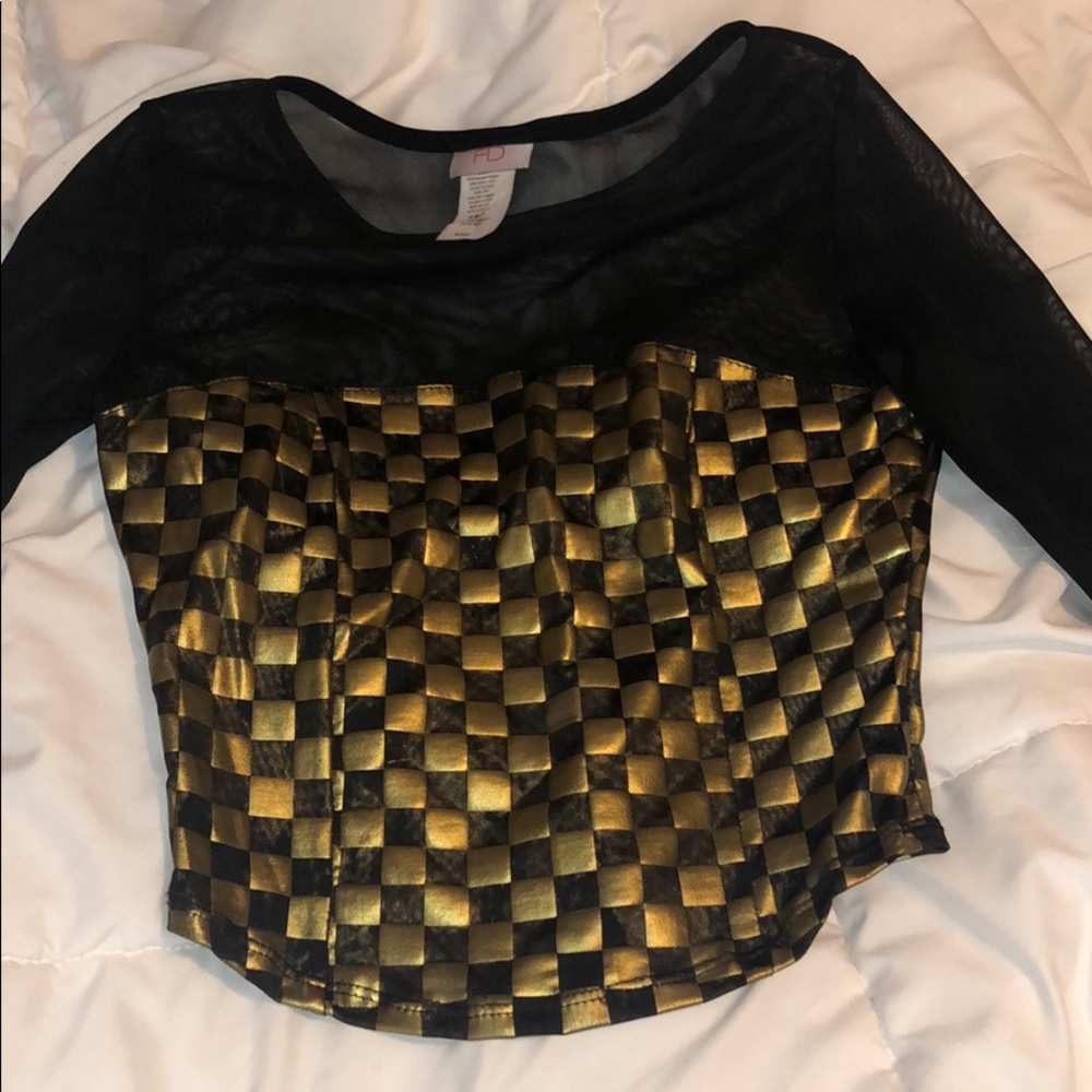 Half see through crop top